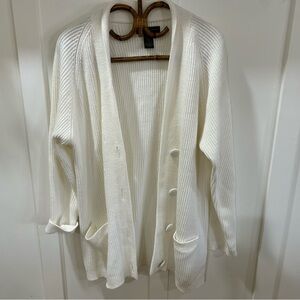 Yarnworks vintage cream long cardigan